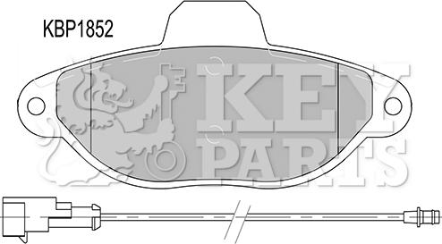 Key Parts KBP1852 - Гальмівні колодки, дискові гальма avtolavka.club