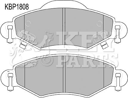 Key Parts KBP1808 - Гальмівні колодки, дискові гальма avtolavka.club