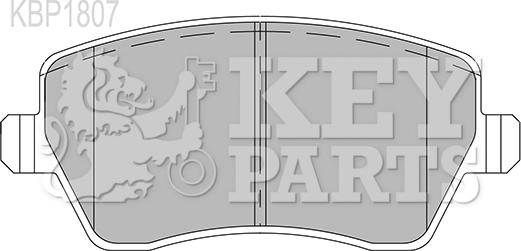 Key Parts KBP1807 - Гальмівні колодки, дискові гальма avtolavka.club