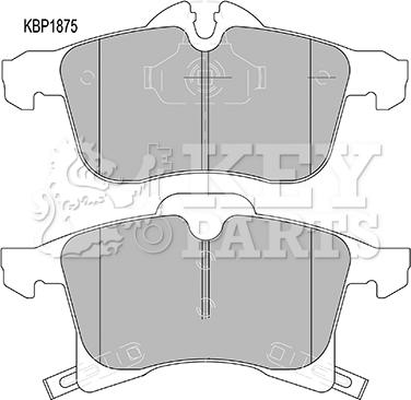 Key Parts KBP1875 - Гальмівні колодки, дискові гальма avtolavka.club