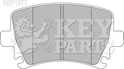 Key Parts KBP1877 - Гальмівні колодки, дискові гальма avtolavka.club