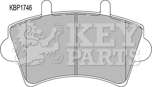 Key Parts KBP1746 - Гальмівні колодки, дискові гальма avtolavka.club