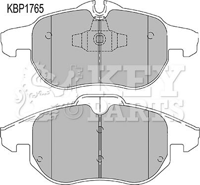 Key Parts KBP1765 - Гальмівні колодки, дискові гальма avtolavka.club