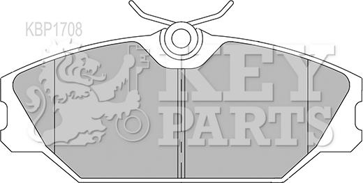 Key Parts KBP1708 - Гальмівні колодки, дискові гальма avtolavka.club