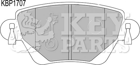 Key Parts KBP1707 - Гальмівні колодки, дискові гальма avtolavka.club