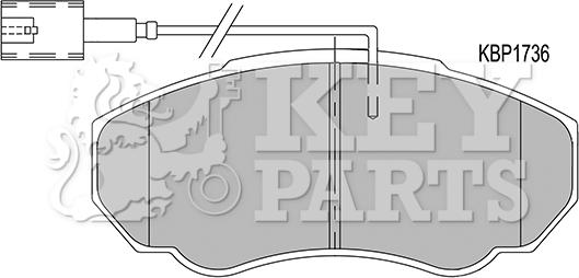 Key Parts KBP1736 - Гальмівні колодки, дискові гальма avtolavka.club