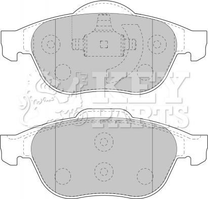 Key Parts KBP1731 - Гальмівні колодки, дискові гальма avtolavka.club