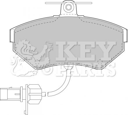 Key Parts KBP1733 - Гальмівні колодки, дискові гальма avtolavka.club