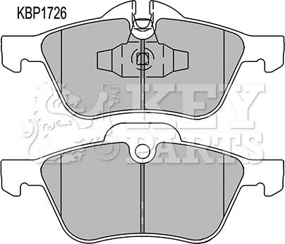 Key Parts KBP1726 - Гальмівні колодки, дискові гальма avtolavka.club