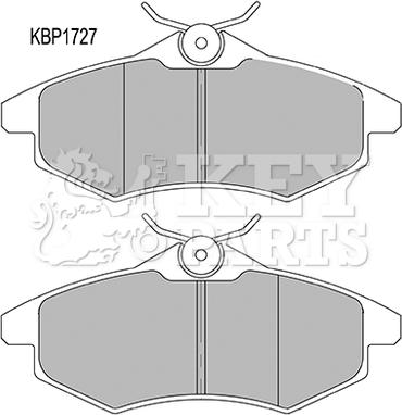 Key Parts KBP1727 - Гальмівні колодки, дискові гальма avtolavka.club