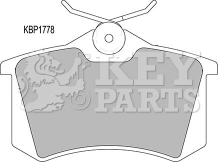 Key Parts KBP1778 - Гальмівні колодки, дискові гальма avtolavka.club