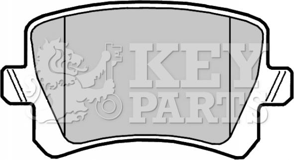 Key Parts KBP2044 - Гальмівні колодки, дискові гальма avtolavka.club