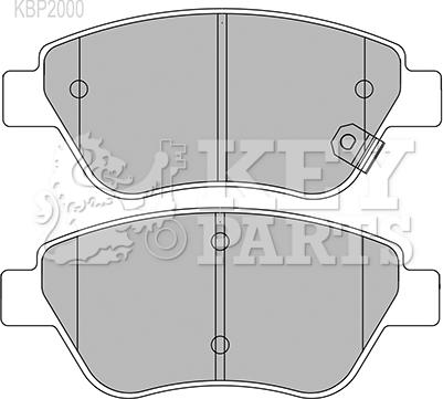 Key Parts KBP2000 - Гальмівні колодки, дискові гальма avtolavka.club