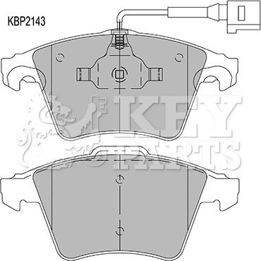 Key Parts KBP2143 - Гальмівні колодки, дискові гальма avtolavka.club