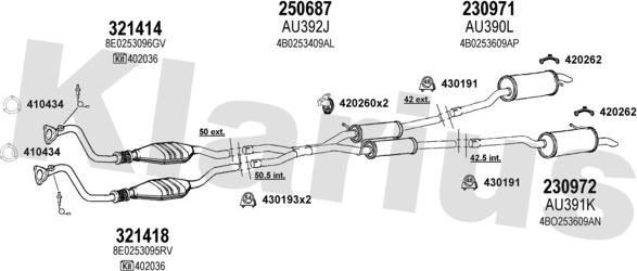 Klarius 940490E - Система випуску ОГ avtolavka.club