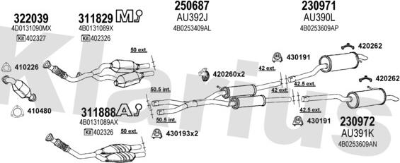 Klarius 940539E - Система випуску ОГ avtolavka.club