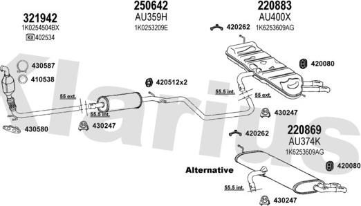 Klarius 940574E - Система випуску ОГ avtolavka.club