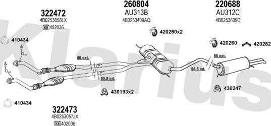 Klarius 940698E - Система випуску ОГ avtolavka.club