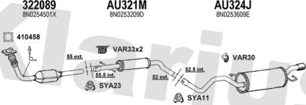 Klarius 940636U - Система випуску ОГ avtolavka.club