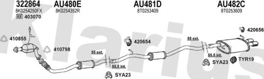 Klarius 940797U - Система випуску ОГ avtolavka.club