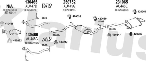 Klarius 940750E - Система випуску ОГ avtolavka.club