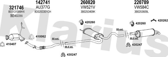 Klarius 930896E - Система випуску ОГ avtolavka.club