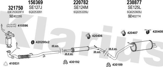 Klarius 930893E - Система випуску ОГ avtolavka.club