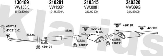 Klarius 930321E - Система випуску ОГ avtolavka.club