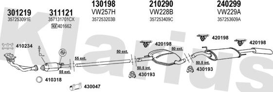 Klarius 930375E - Система випуску ОГ avtolavka.club