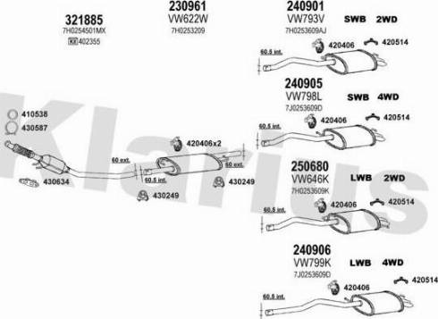 Klarius 931423E - Система випуску ОГ avtolavka.club