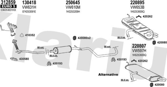 Klarius 931844E - Система випуску ОГ avtolavka.club