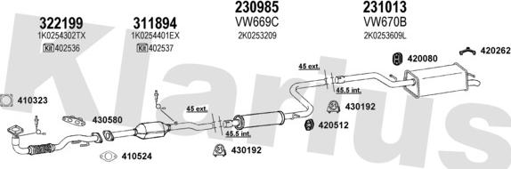 Klarius 931330E - Система випуску ОГ avtolavka.club