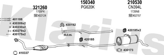 Klarius 630425E - Система випуску ОГ avtolavka.club