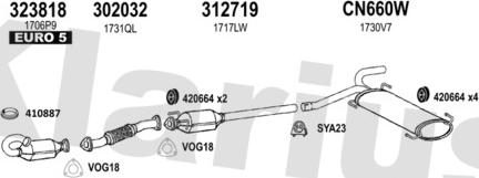 Klarius 631763U - Система випуску ОГ avtolavka.club