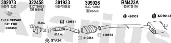 Klarius 060434U - Система випуску ОГ avtolavka.club