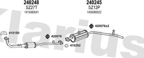 Klarius 820014E - Система випуску ОГ avtolavka.club