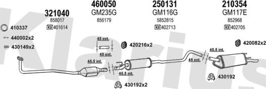 Klarius 390501E - Система випуску ОГ avtolavka.club