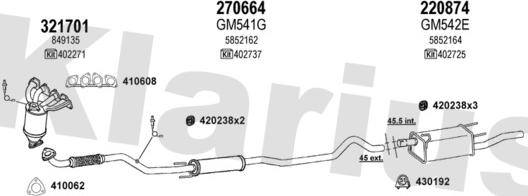 Klarius 391199E - Система випуску ОГ avtolavka.club