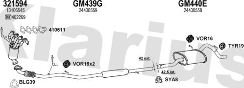 Klarius 391256U - Система випуску ОГ avtolavka.club