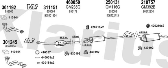 Klarius 391211E - Система випуску ОГ avtolavka.club