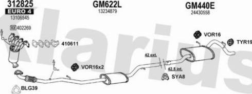 Klarius 392191U - Система випуску ОГ avtolavka.club