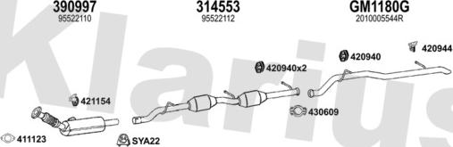 Klarius 392303U - Система випуску ОГ avtolavka.club