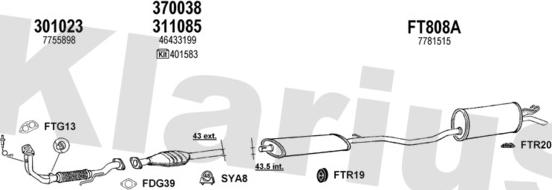 Klarius 330459U - Система випуску ОГ avtolavka.club