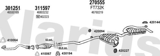 Klarius 330821E - Система випуску ОГ avtolavka.club