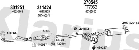 Klarius 331020E - Система випуску ОГ avtolavka.club