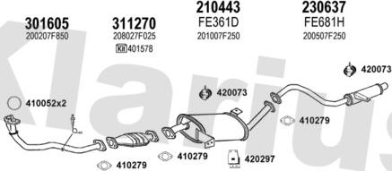 Klarius 270360E - Система випуску ОГ avtolavka.club