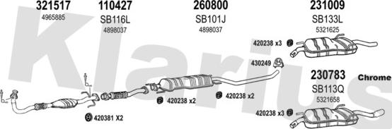 Klarius 750163E - Система випуску ОГ avtolavka.club