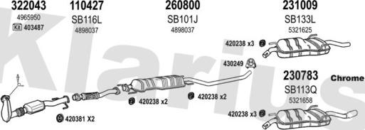 Klarius 750174E - Система випуску ОГ avtolavka.club