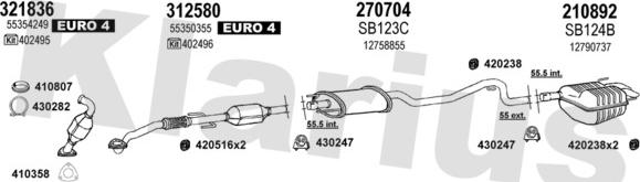 Klarius 750239E - Система випуску ОГ avtolavka.club