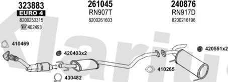 Klarius 721340E - Система випуску ОГ avtolavka.club